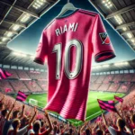 "Camiseta rosa de Miami con el número 10 en un estadio lleno de aficionados"